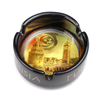 Personalized Custom Logo Pocket Mini Round Souvenir Ash Tray Ceramic Cigar Ashtray