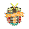 Personalized Netherlands Holland Amsterdam Windmill Tulip City Souvenirs Logo Metal Custom 3D Fridge Magnets