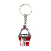 Custom Souvenir Factory Zinc Alloy Denmark Souvenir Keyrings Metal Keychain