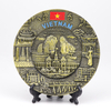Factory Customized Design Zinc Alloy Antique Plating 3D Vietnam Tourist Metal Souvenir Plate
