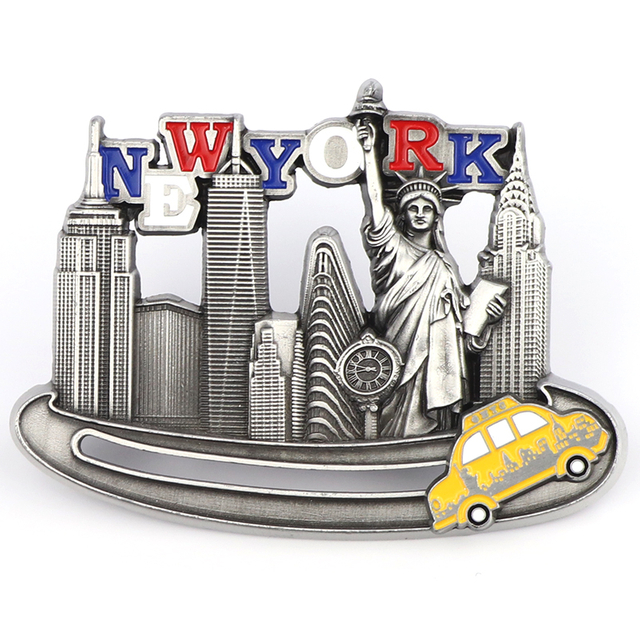 Wholesale Customized Design USA New York City Souvenirs Metal 3D Fridge Magnets