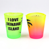 Custom Printing Logo Decal Island Tourist Souvenir Gift 2oz Small Glass Heart Shot Glasses