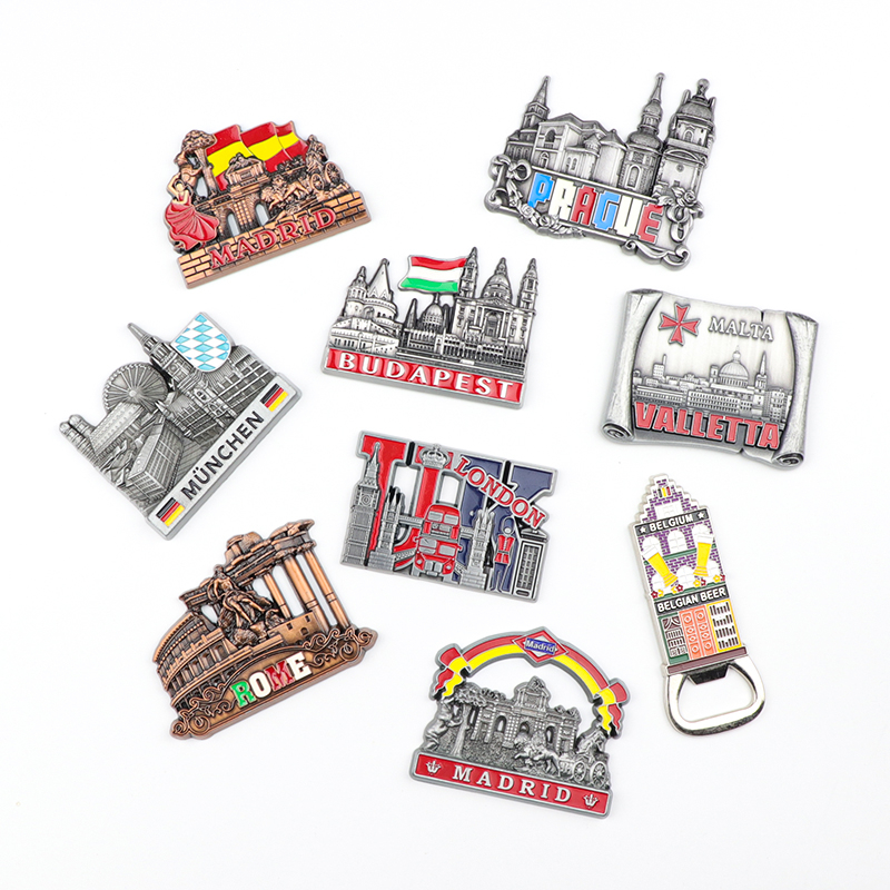 Factory Customized Design Country City Tourist Souvenir 3D Metal Fridge Magnet