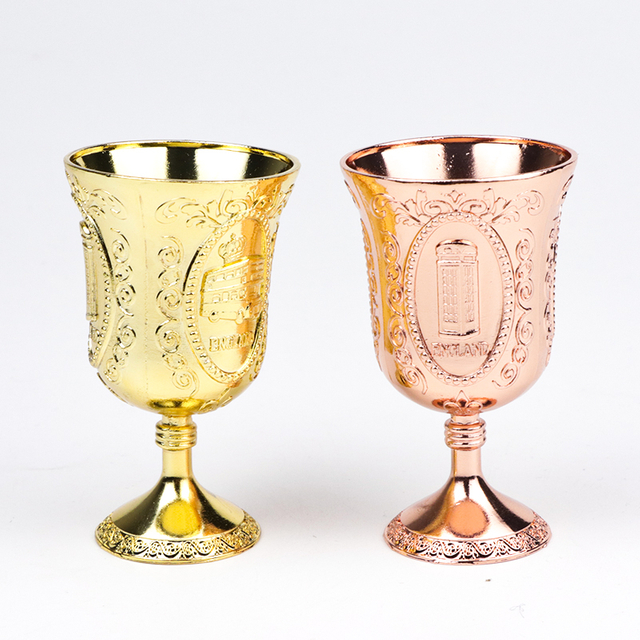 Factory Custom Engraved Zinc Alloy Shot Glasses Metal Tourist Souvenir Goblet Shot Glass