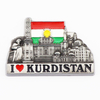 Personalized Zinc Alloy Iraq Kurdistan Souvenir Metal 3d Fridge Magnet Customised