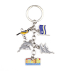Customized Made Sea Beach Island Curacao Souvenirs Enamel Metal Keychain Key Charms