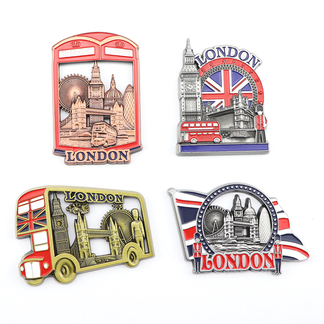 Personalized Design London Tourist Souvenir Custom 3D Metal Ref Fridge Magnet