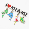 Customized Logo Zinc Alloy Overseas Beach City Island Souvenir 3d Lizard Metal Fridge Magnet