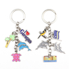 Customized Made Sea Beach Island Curacao Souvenirs Enamel Metal Keychain Key Charms