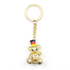 Customized Logo Colorful Mini Cute Bear Keychain Souvenir Metal Key Chain