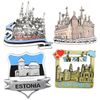 Factory Direct Supply Custom Metal Estonia Tallinn Tourist Souvenir Fridge Magnet