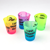 Custom Printing Logo Decal Island Tourist Souvenir Gift 2oz Small Glass Heart Shot Glasses
