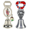 Factory Custom Design Mini Metal Norway Tourist Souvenir Bell Rotate Dinner Bell with Charms