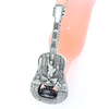 Custom Foil Printing Engraved Logo Countries Landmark Tourist Souvenir Guitar Shape Metal Bottle Opener Magnet