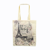 Manufacturers Custom Printed Logo Paris City Souvenir Bag Plain Canvas Tote Bag
