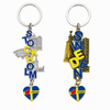 Custom Zinc Alloy Metal Enamel Sweden Souvenir Keychain Stockholm Landmark Keyring with Charm