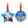 Customized Ceramic Christmas Ornament Souvenir Xmas Tree Pendant Hanging Decoration for UV Printing