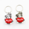 Wholesale Customized Logo Colorful Mini Cute Teddy Bear Keychain Souvenir Gifts Metal Key Chain