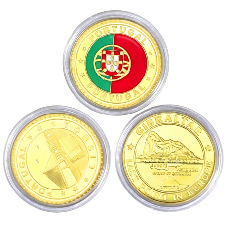 Custom Embossing Printing Gold Tourist Souvenir Coin Antique Metal Coin Commemorative Coins
