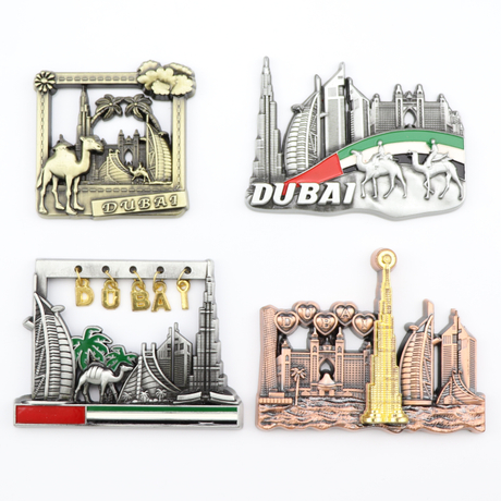 Custom Design Tourist Souvenir Refrigerator Magnet 3D Metal Camel Dubai Fridge Magnet