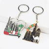 Custom Design UAE Dubai Qatar Souvenirs Keychain Arabian Style Travel Souvenir 3D Metal Key Chain