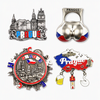 OEM Custom Zinc Alloy Metal Refrigerator Magnet Tourist City Czech Republic Prague Souvenirs Fridge Magnet