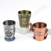 Wholesale Custom Engraved Logo Zinc Alloy Tourist Souvenir Metal Shot Glasses