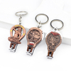Wholesale Custom Logo 3 Function Nail Clipper Travel Souvenir Nail Cutter with Opener Keychain