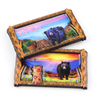 Customized Made Park Landmark Souvenir Two Layer 3d Epoxy Mdf Wooden Magnet Wood Fridge Magnets