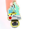 Custom Design Zinc Alloy USA Cities Souvenir Metal Beer Bottle Opener Fridge Magnet