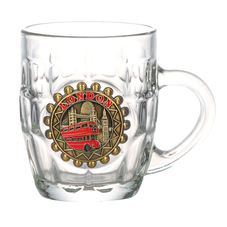 Personalized Logo Metal Souvenir Beer Stein Custom Glass Beer Mugs with Handle