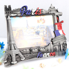 Custom Design Zinc Alloy Vintage Paris Souvenir Table Decor Metal Photo Picture Frame
