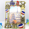 Custom Design Zinc Alloy Vintage Paris Souvenir Table Decor Metal Photo Picture Frame