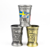 Customised Design Engraved Decor Shot Glasses Zinc Alloy Metal Souvenir Shot Glass