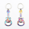 Custom Logo Printed Countries City Souvenir Guitar Shaped Keychain Bottle Opener Keyring