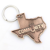 Factory Direct Custom Logo Texas City Souvenir 3d Zinc Alloy Metal Keychain