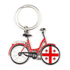 Custom Logo 3d Bicycle Bike Shaped Keychain Travel Souvenir Metal Key Chain