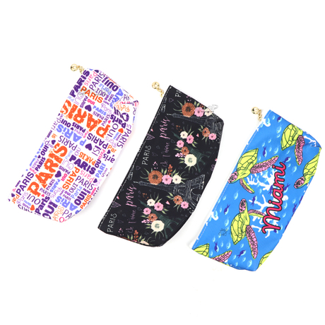Custom Printed Logo Travel Souvenir School Polyester Pencil Bag Pen Cases Bags