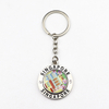Customized Logo Malta Singapore Souvenir Gift 3D Metal Rotate Spinning Keychain