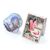 Customized Logo Travel Souvenir Square Rectangle Shape Metal Compact Pocket Mirror
