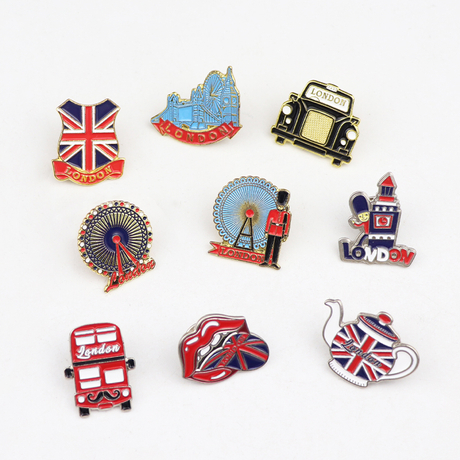 Wholesale Custom Logo UK City Landmark London Travel Souvenir Gifts Metal Badge Lapel Pin