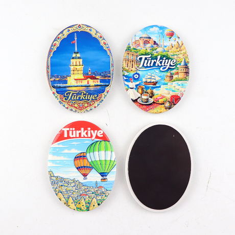 Custom Logo Printing Ceramic Fridge Magnets Turkey Landmark Souvenir Design 3D Refrigerator Magnet
