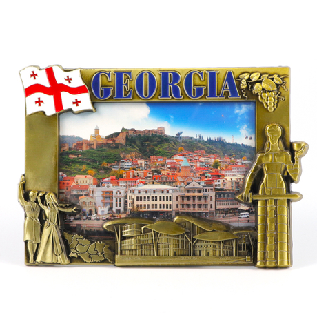 Factory Custom Design Zinc Alloy Metal Georgia Souvenir Picture Photo Frame