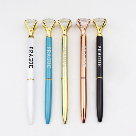 Personalized Printed Laser Diamond Crystal Ballpoint Pen Tourist Souvenir Pen with Custom Logo