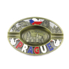 Custom Logo Square Travel Souvenir Zinc Alloy Cigar Pocket Ashtray Antique Metal Souvenir Ashtrays
