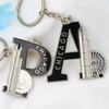 Personalized Design Zinc Alloy New York Souvenir Metal Key Chain Custom Alphabet Letter Initial Keychain
