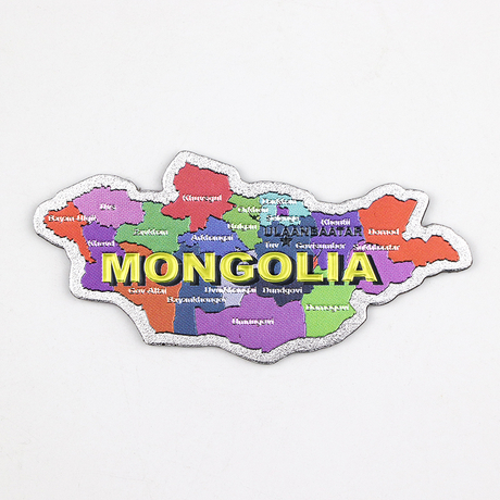 Customized Design Mongolia Tourist Souvenir 3d Aluminium Foil Refrigerator Fridge Magnet