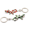 Wholesale Custom Logo Metal Beach Sea Island Tourist Souvenirs Gecko Lizard Keychain