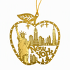 Custom Christmas Ornament Gold Sliver Brass Home Tree Xmas Hanging Decoration for Gift
