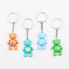 Wholesale Customized Logo Colorful Mini Cute Teddy Bear Keychain Souvenir Gifts Metal Key Chain